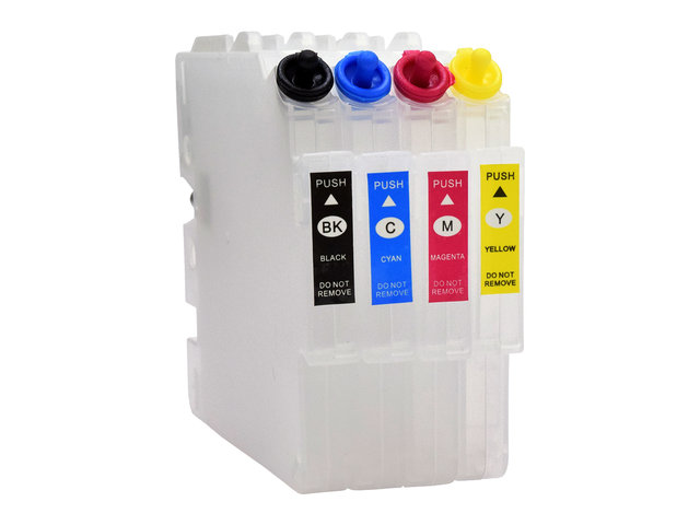 4-Pack Empty Refillable Cartridges for use in Ricoh® GX 5050, GX 7000 printers (GC21)